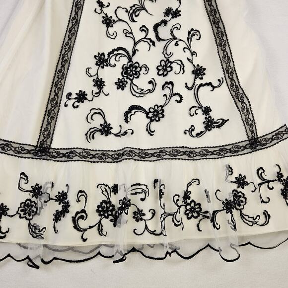 Ann Taylor Loft Lace Embroidered Tulle Dress Womens 4 Party Coquette Romantic - Picture 9 of 16